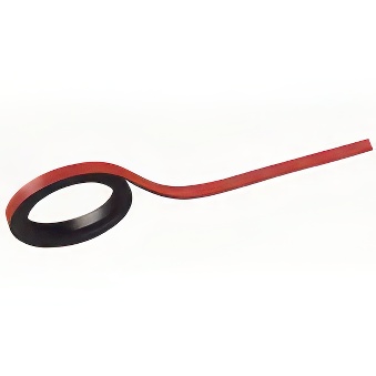 Pasek magnetyczny suchościeralny czerwony, 0,5 cm x 1 m