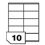 Samoprzylepne etykiety papierowe do wszystkich rodzajów drukarek - 10 etykiet na arkuszu