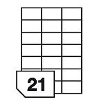 Self-adhesive labels for all types of printers- 21 labels on a sheet