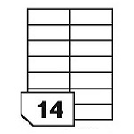 Self-adhesive labels for all types of printers- 14 labels on a sheet