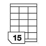 Self-adhesive labels for all types of printers- 15 labels on a sheet
