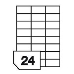 Self-adhesive labels for all types of printers- 24 labels on a sheet