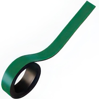 Pasek magnetyczny suchościeralny zielony, 2 cm x 1 m