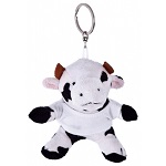 Key ring plushy cow with t-shirt for overprint