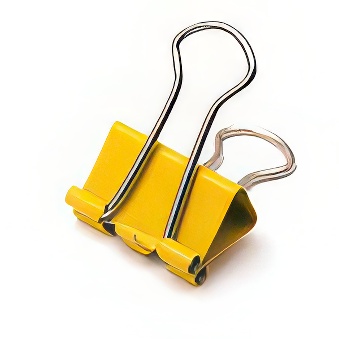 Klip archiwizacyjny, żółty, 1,9 cm