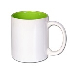 Inside color outside white sublimation mug