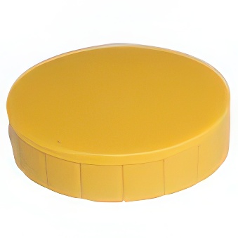 Magnesy tablicowe biurowe okrągłe - żółte 15 mm