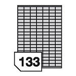 Self-adhesive, translucent polyester film labels for laser printers and copiers - 133 labels on a sheet