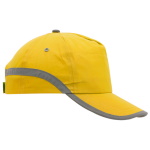 Żółta odblaskowa czapka z daszkiem do nadruku