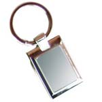 Metal rectangular keychain for sublimation overprint