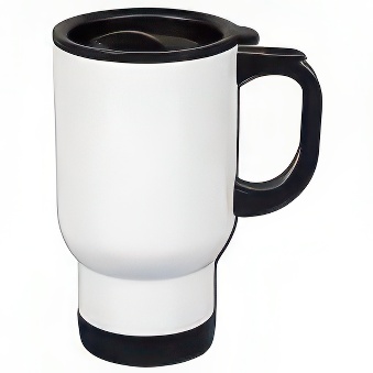 Kubek termiczny metalowy do sublimacji, biały, 14,5 cm, 410 ml