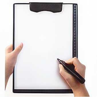 Clipboard - podkładka do pisania plastikowa, magnetyczna, kolor - czarny