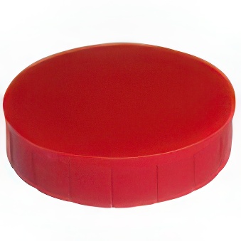 Magnesy tablicowe okrągłe - czerwone 24 mm