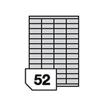 Self-adhesive labels for all types of printers- 52 labels on a sheet