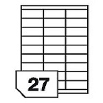 Self-adhesive labels for all types of printers - 27 labels on a sheet