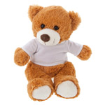 Brown Teddy Bear with a white T-shirt for printing