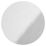 Silver, glossy metal disc for sublimation, engraving, laser printer heat transfer, and DTF