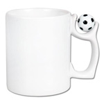 Sublimation mug with a ball on handle