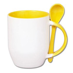 Mug for sublimation printout with spoon