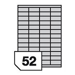 Self-adhesive glossy white photo labels for inkjet printers - 52 labels on a sheet