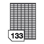 Self-adhesive glossy white labels for laser printers and copiers - 133 labels on a sheet