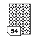 Samoprzylepne etykiety papierowe do drukarek laserowych i kopiarek - 54 etykiety na arkuszu