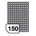 Self-adhesive labels for all types of printers- 150 labels on a sheet