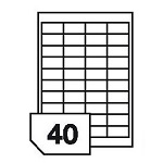 Samoprzylepne etykiety papierowe, wielokrotnego odklejania do wszystkich rodzajów drukarek - 40 etykiet na arkuszu