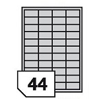 Self-adhesive polyester film labels for inkjet printers - 44 labels on a sheet