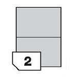 Self-adhesive polyester film labels for laser printers and copiers - 2 labels on a sheet