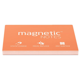 Elektrostatyczne suchościeralne karteczki na notatki - pomarańczowe pastelowe 10 x 7 cm