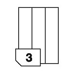 Samoprzylepne etykiety papierowe do drukarek laserowych i kopiarek - 3 etykiety na arkuszu