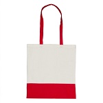 Dwukolorowa torba bawełniana na ramię do nadruku - czerwona