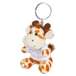 Key ring plushy giraffe with t-shirt for sublimation