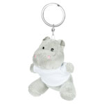 Key ring plushy hippo with t-shirt for sublimation