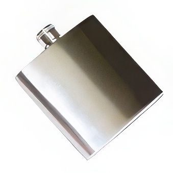 Piersiówka metalowa do sublimacji i graweru, kolor - srebrny, 180 ml