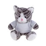 Teddy cat with a white T-shirt for sublimation