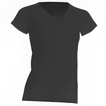 Koszulka damska V-neck do nadruku Kolor: czarny Rozmiar: L