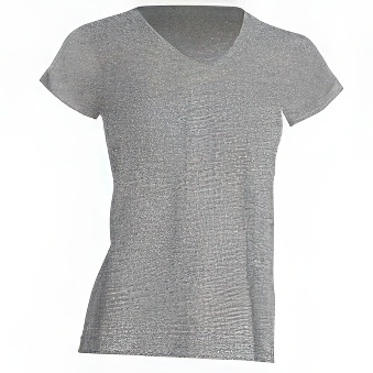 Koszulka damska V-neck do nadruku Kolor: szary melanż Rozmiar: M