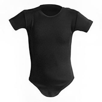 Body dziecięce czarne do nadruku 3m