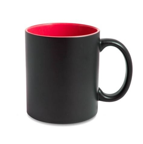 Matte color changing sublimation mug with color inside