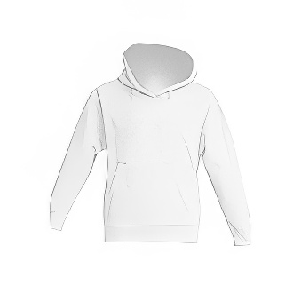 Bluza dziecięca z kapturem do nadruku Kolor: biały Rozmiar: 122 cm