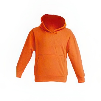Bluza dziecięca z kapturem do nadruku Kolor: pomarańczowy Rozmiar: 110 cm