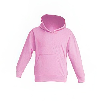 Bluza dziecięca z kapturem do nadruku Kolor: różowy Rozmiar: 134 cm