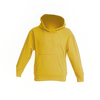 Bluza dziecięca z kapturem do nadruku Kolor: żółty Rozmiar: 128 cm