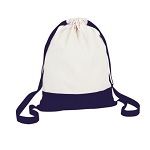 Double coloured sack with wide shoulder straps
