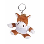 Key ring plushy horse with t-shirt for overprint