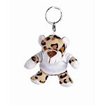 Key ring plushy panther with T-shirt for overprint