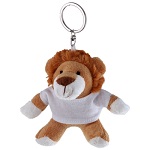 Key ring plushy lion with t-shirt for overprint
