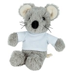 Teddy mouse with a white T-shirt for sublimation